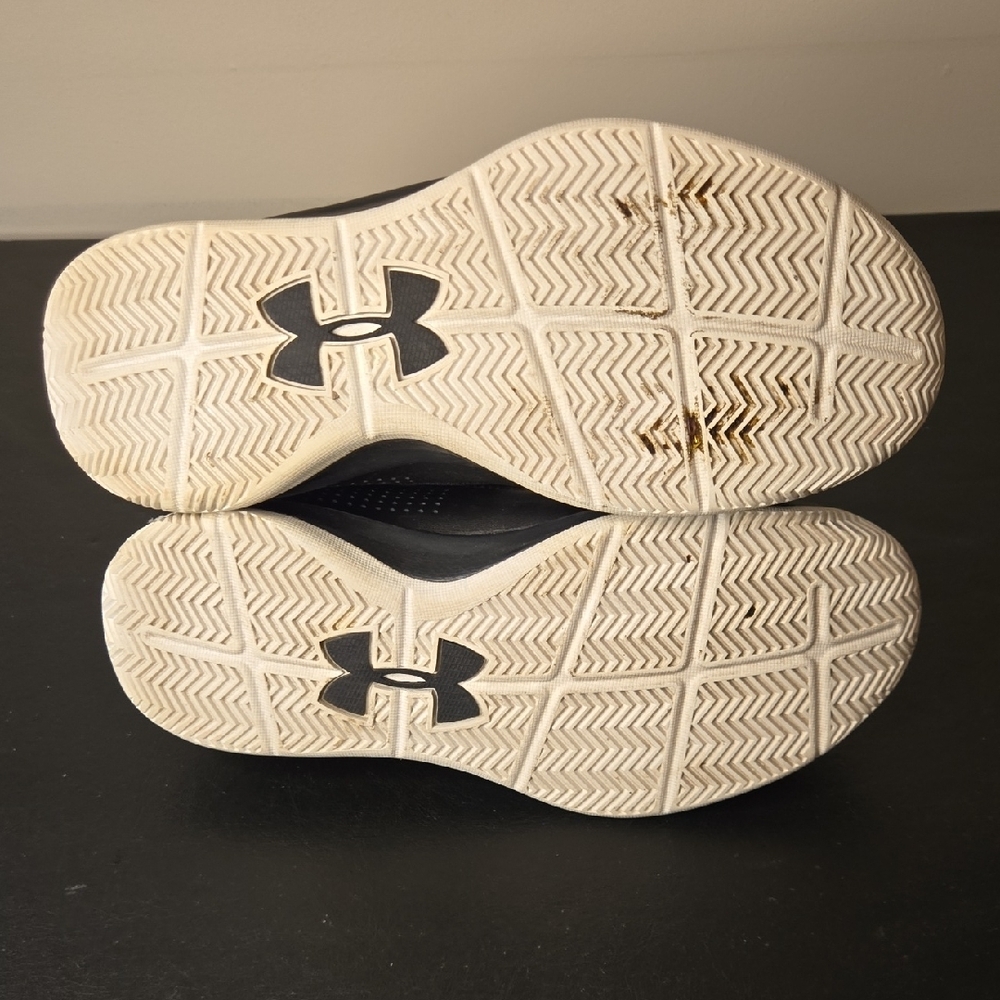 Under Armour Kids Black and White Sneakers - Picture 7 of 9